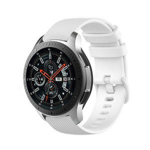Samsung Galaxy Watch 46mm Premium Silikonarmband (Weiß)