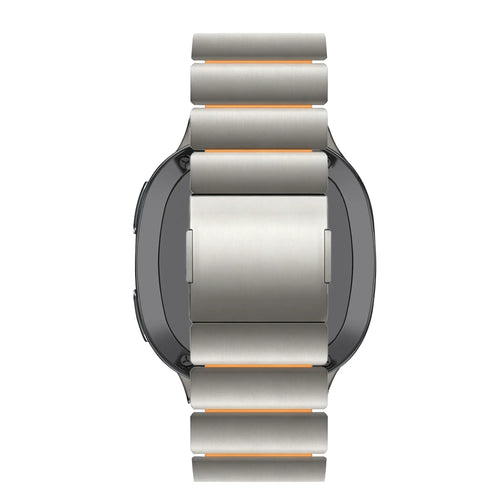 Bandz Samsung Galaxy Watch 8 - 40mm Titanarmband 'Hybrid' (Titan/Orange)