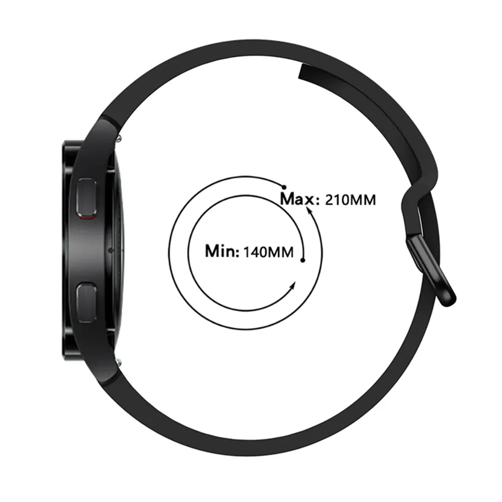 Samsung Galaxy Watch 6 - 44mm Silikon Schnallenarmband (Schwarz)