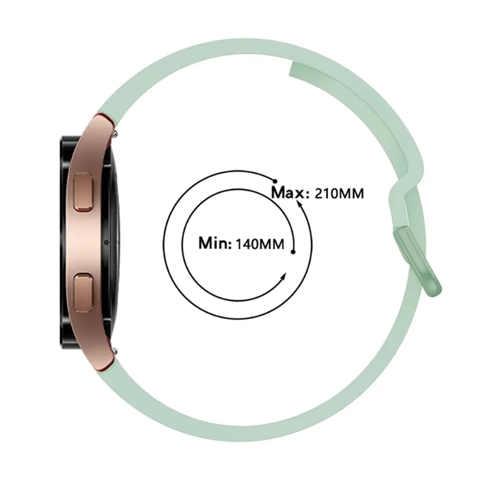 Samsung Galaxy Watch 6 - 40mm Buckled Silicone Strap (Light Green)