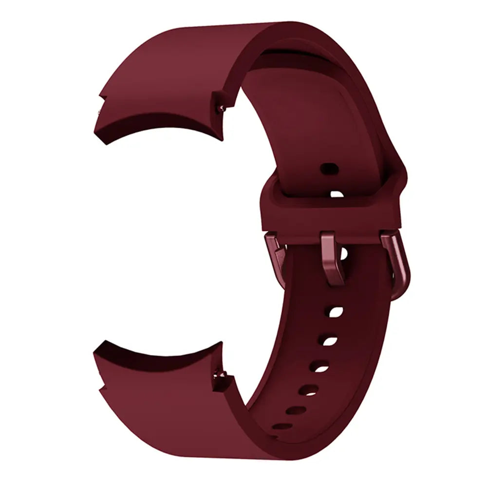 Samsung Galaxy Watch 7 - 40mm Buckled Silicone Strap (Wine Red)