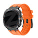 Bandz Samsung Galaxy Watch Ultra Silikonarmband 'Luxe Liquid' (Orange mit Schwarz)