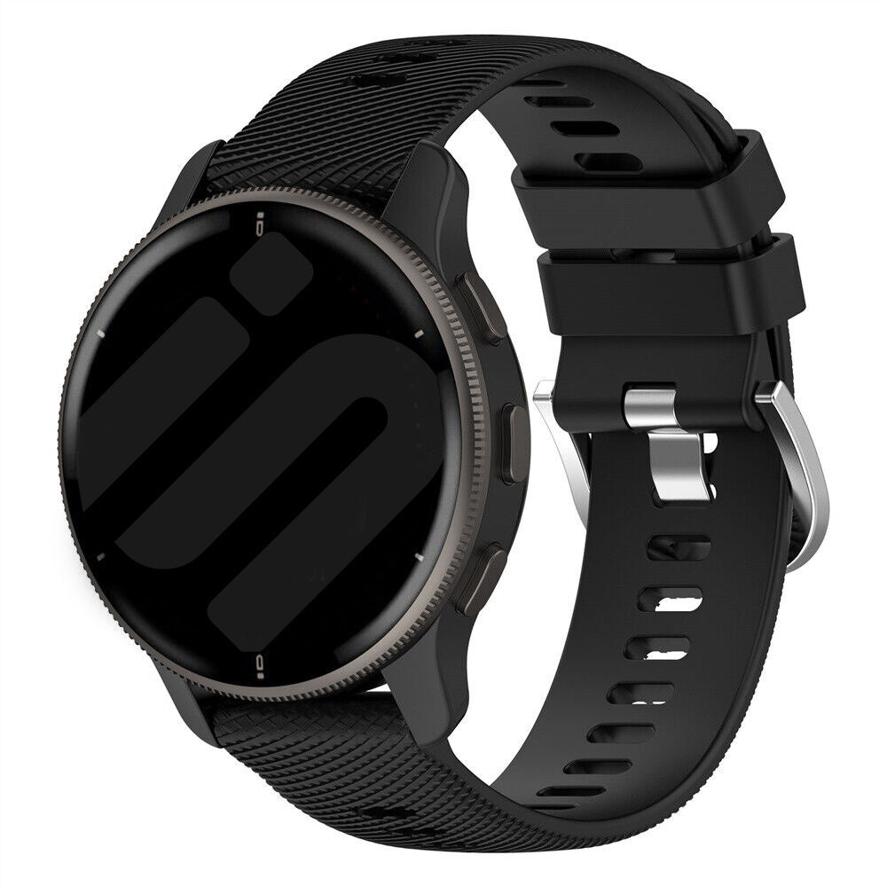Garmin Venu 4 - 45mm Silikonarmband (Schwarz)