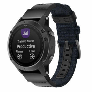 Garmin Fenix 7 Nylon-Hybridarmband (Blau)