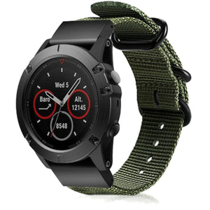 Garmin Fenix 5/6 Nylonarmband mit Schnallenverschluss (Grün)