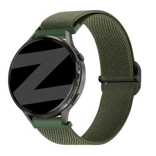 Bandz Garmin Forerunner 265s Elastisches Armband (Armeegrün)
