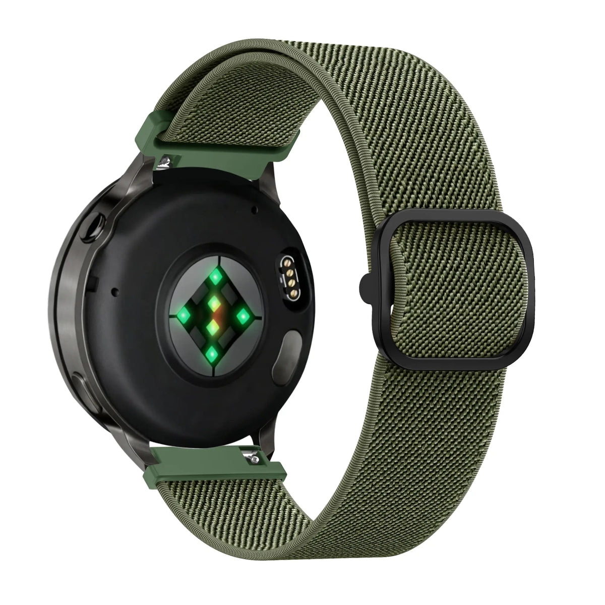 Bandz Garmin Forerunner 265s Elastisches Armband (Armeegrün)