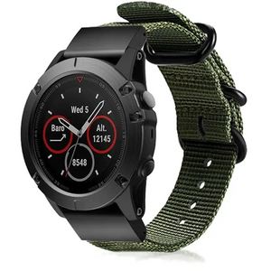 Garmin MARQ Nylon Buckle Strap (Green)