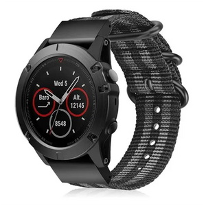 Garmin Instinct 2 Nylonarmband mit Schnalle (Schwarz/Grau)