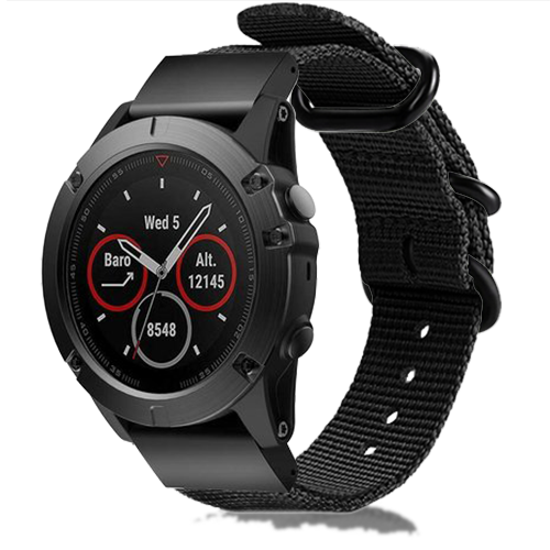 Garmin Descent G2 Nylonarmband mit Schnalle (Schwarz)