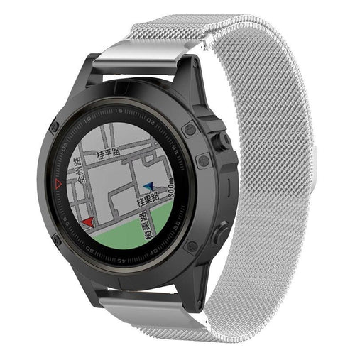 Garmin D2 Mach 2 - 51mm Milanese Armband (Silber)