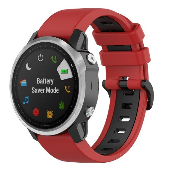 Garmin Descent Mk3(i) - 43mm Sportarmband mit Schnalle (Rot/Schwarz)
