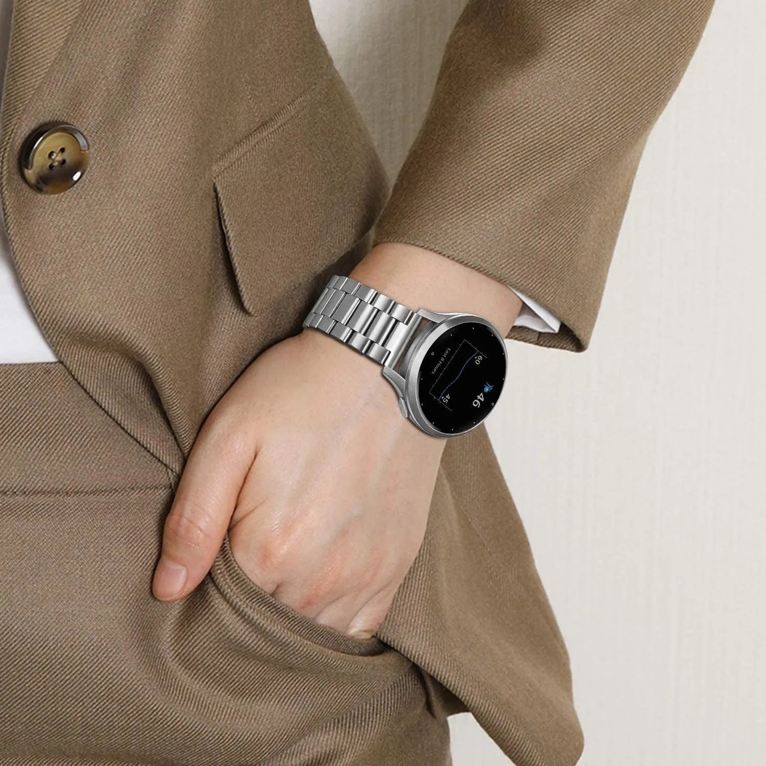 Fossil Gen 4 Venture (HR) Stahlarmband (Silber)