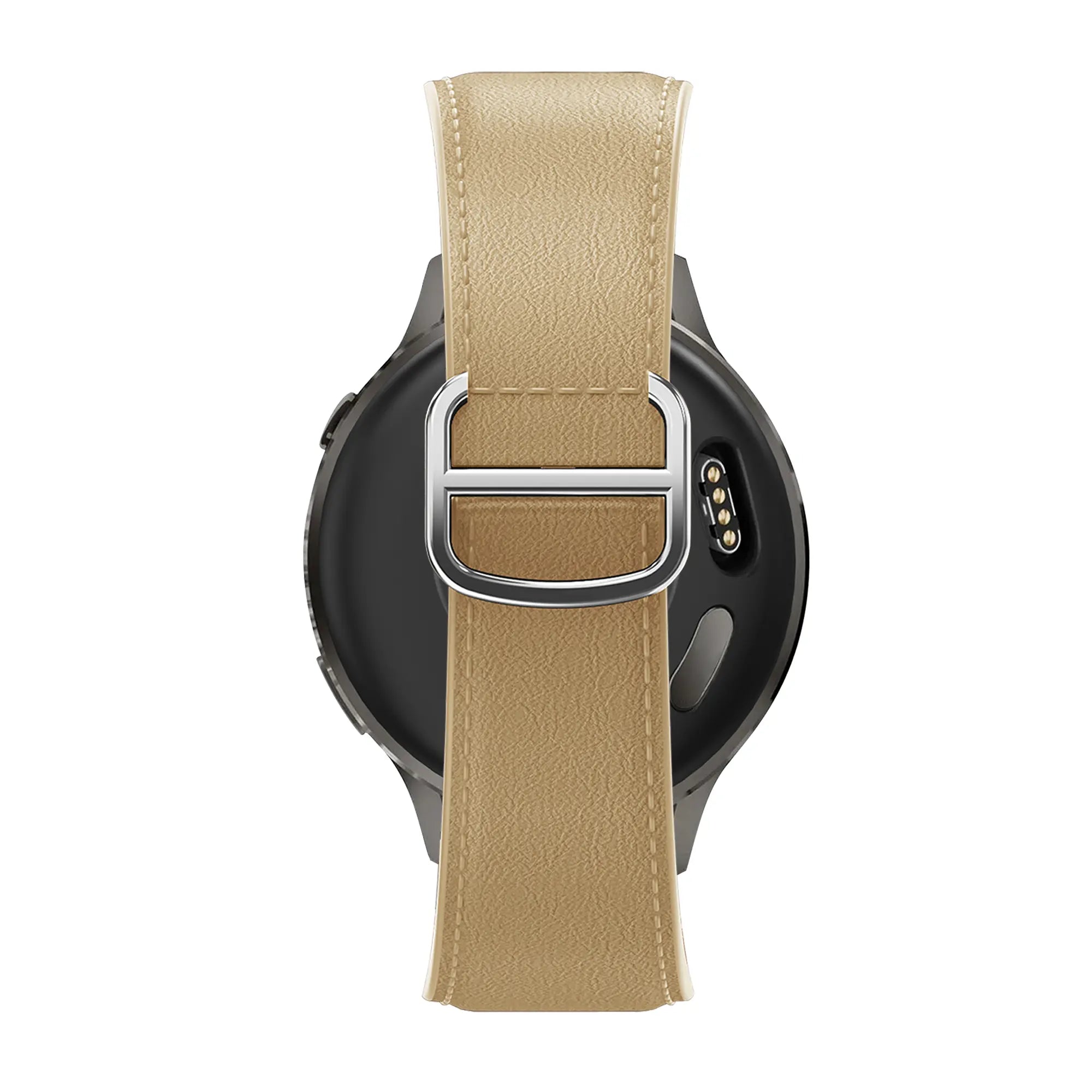 Bandz Garmin Vivomove Style Lederarmband 'D-Type' (Creme)