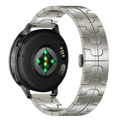 Bandz Garmin Forerunner 255 Steel Strap 'Iron' (Titanium)