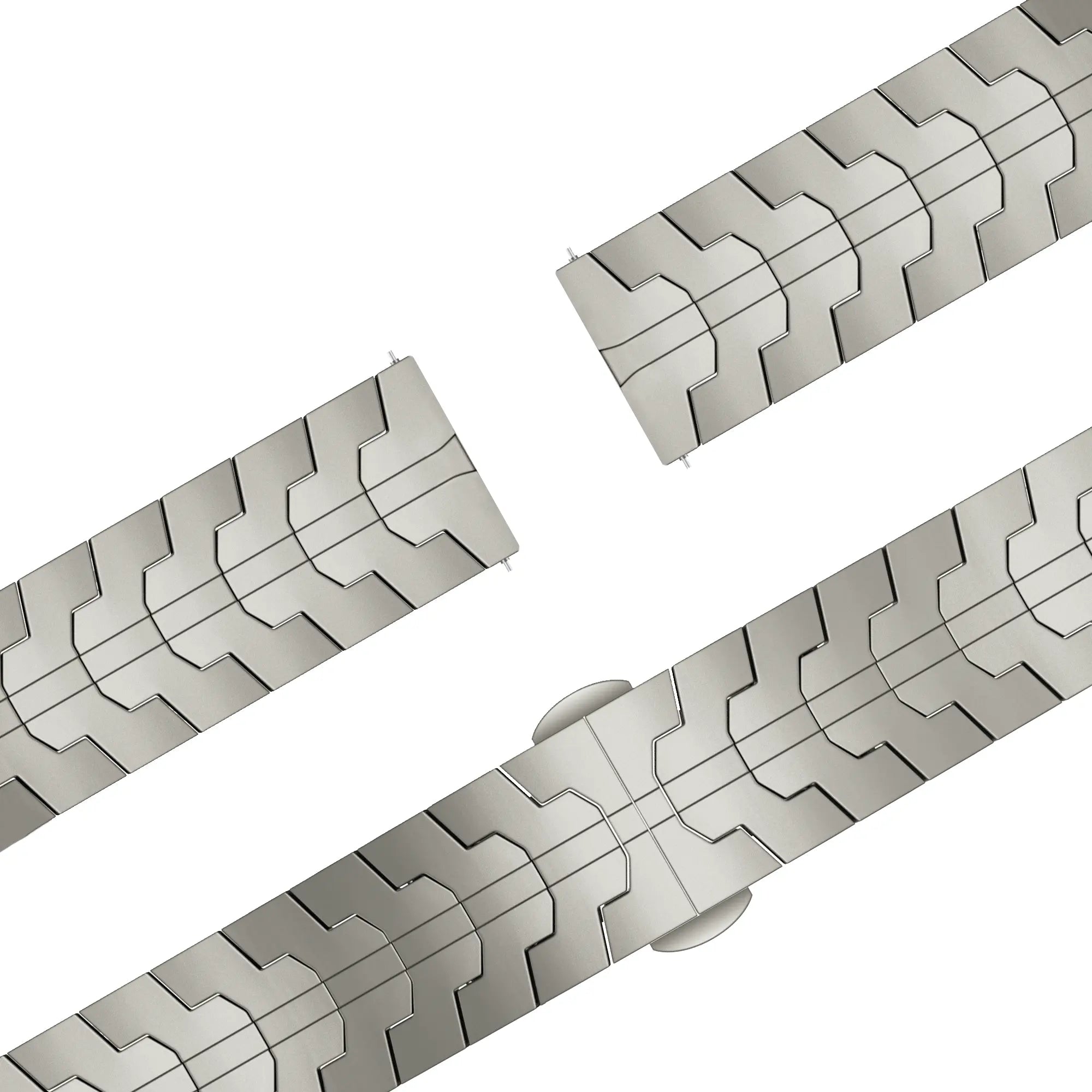Bandz Garmin Forerunner 255 Steel Strap 'Iron' (Titanium)