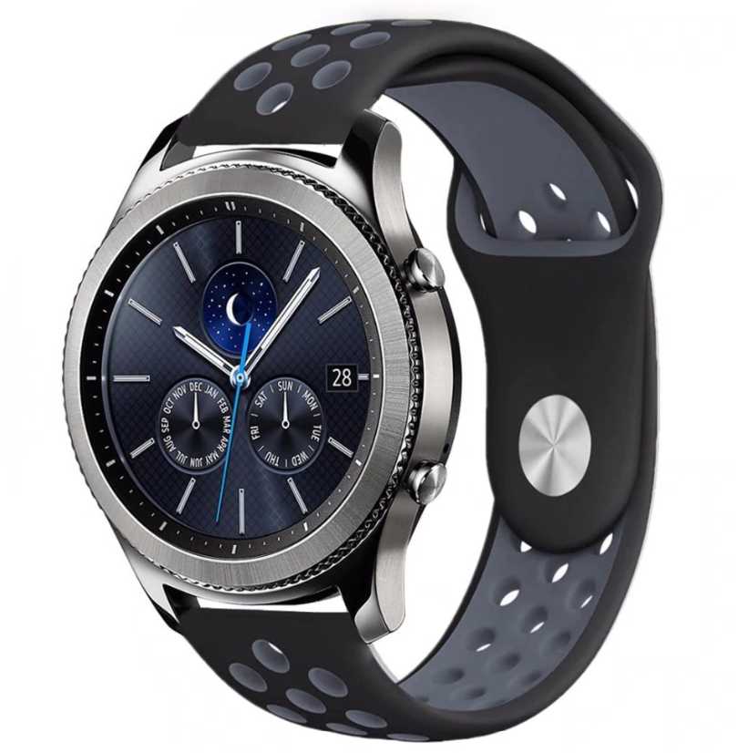 original armband samsung gear s3 Samsung Gear S3 Classic / deontier Sportarmband (Schwarz / Grau)