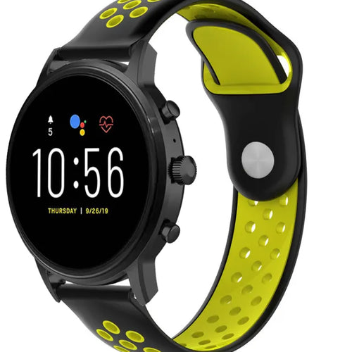 Fossil Gen 4 Explorist (HR) Sport Strap (Black/Yellow)