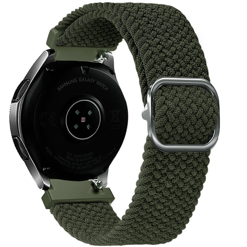 Uhrenarmband aus gewebtem Nylon 22mm - Schnellverschluss (Grün)