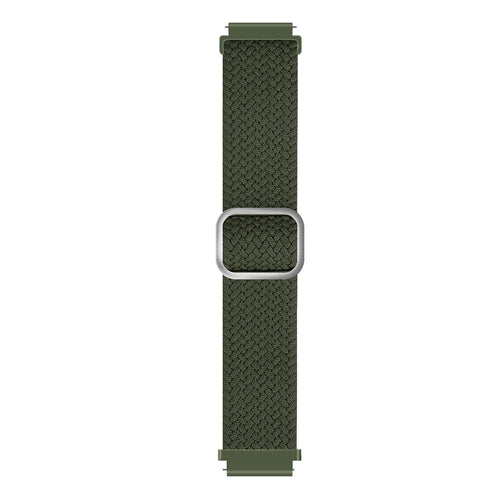 Uhrenarmband aus gewebtem Nylon 20mm - Schnellverschluss (Grün)
