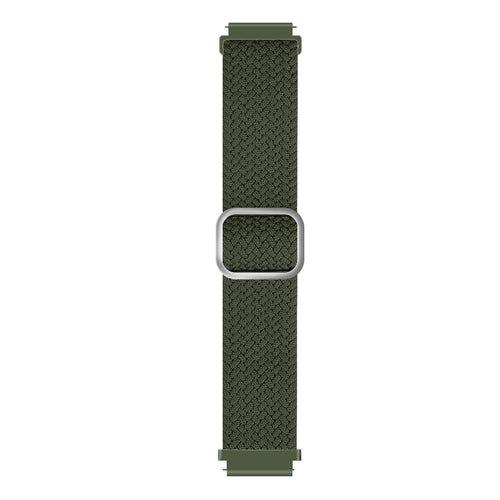 Uhrenarmband aus gewebtem Nylon 22mm - Schnellverschluss (Grün)