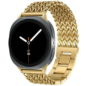 Samsung Galaxy Watch 9 - 44mm Metall Mesh Armband (Gold)