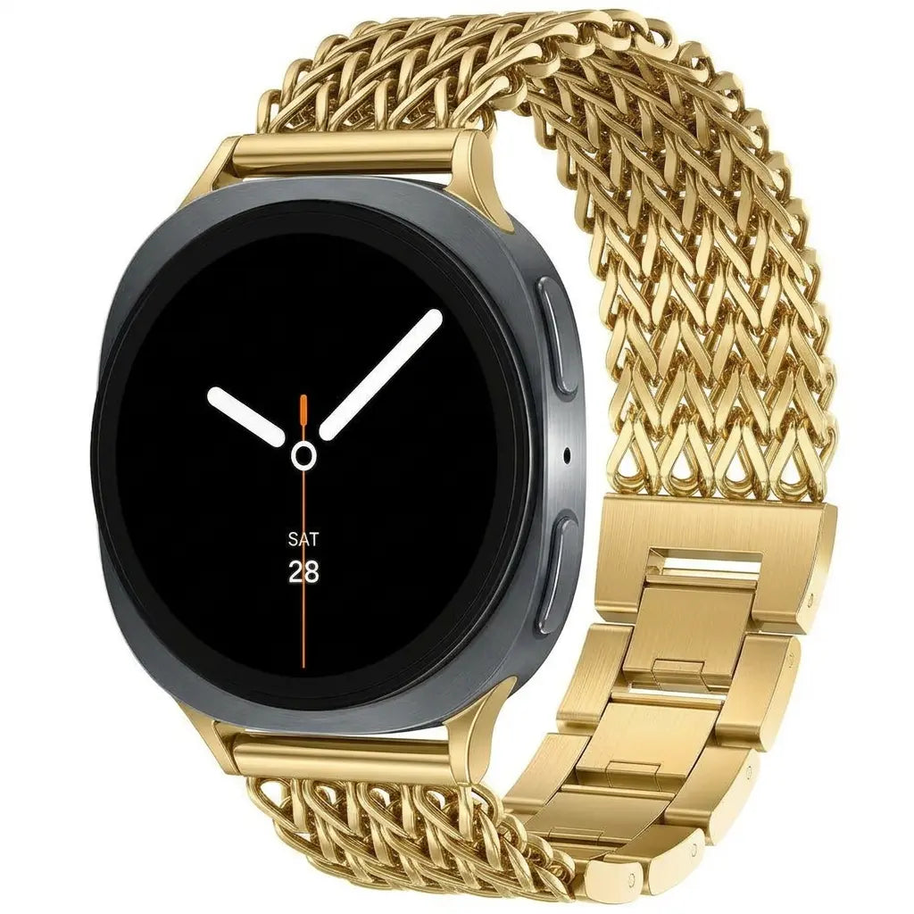 Samsung Galaxy Watch 9 - 44mm Metall Mesh Armband (Gold)