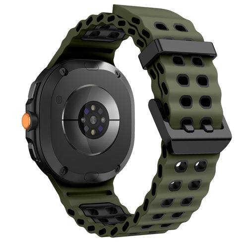Samsung Galaxy Watch 8 - 44mm Ocean Armband (Grün/Schwarz)