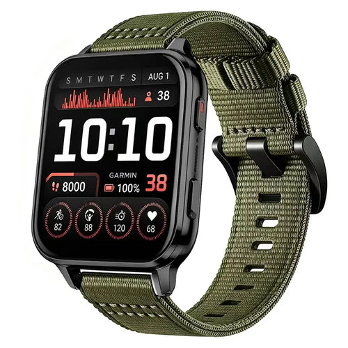 Garmin Venu X1 Nylon Buckle Strap (Green)