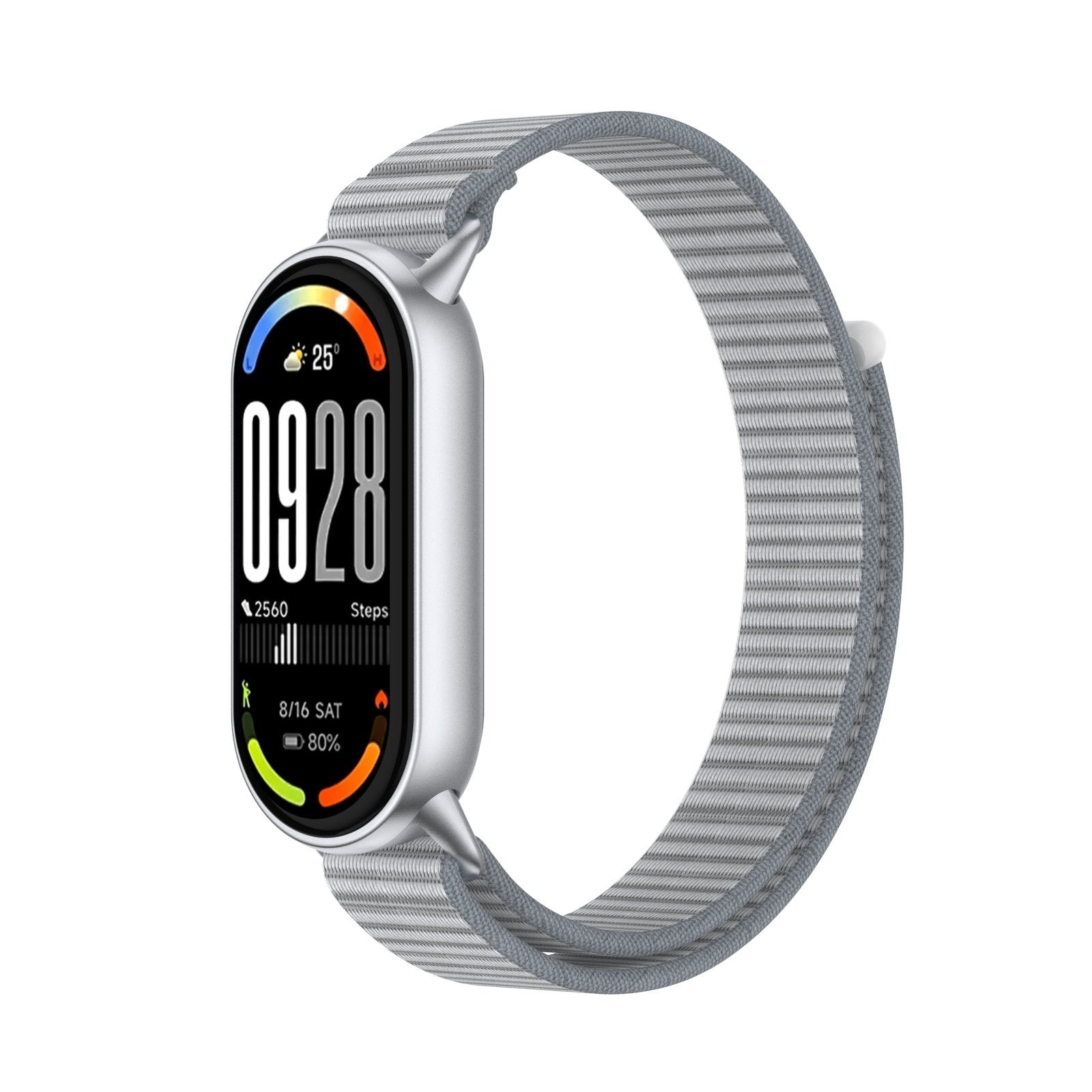 Xiaomi Smart Band 10 Modern Nylonarmband (Grau)