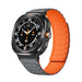 Samsung Galaxy Watch Ultra Magnetisches Silikonarmband (Grau/Orange)