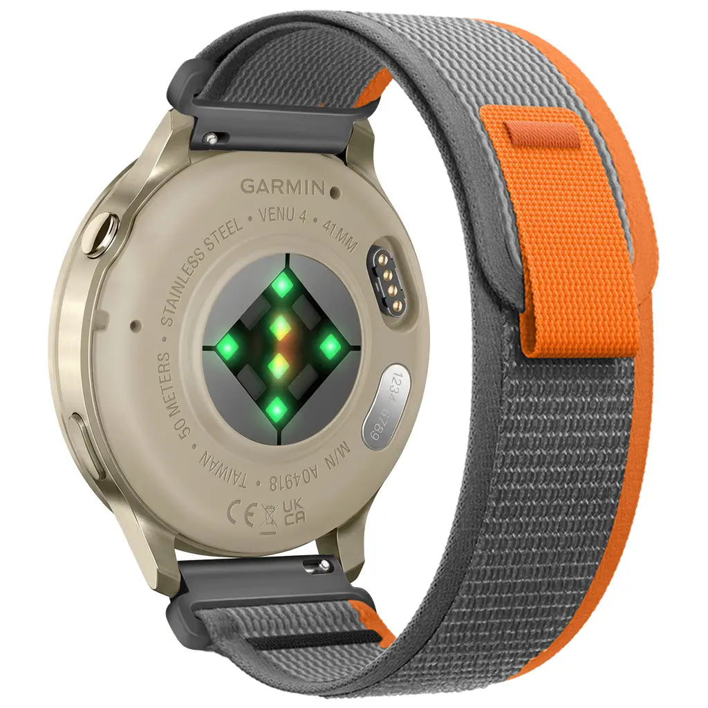 Garmin Approach S44 Trail Nylon Strap (Grey/Orange)