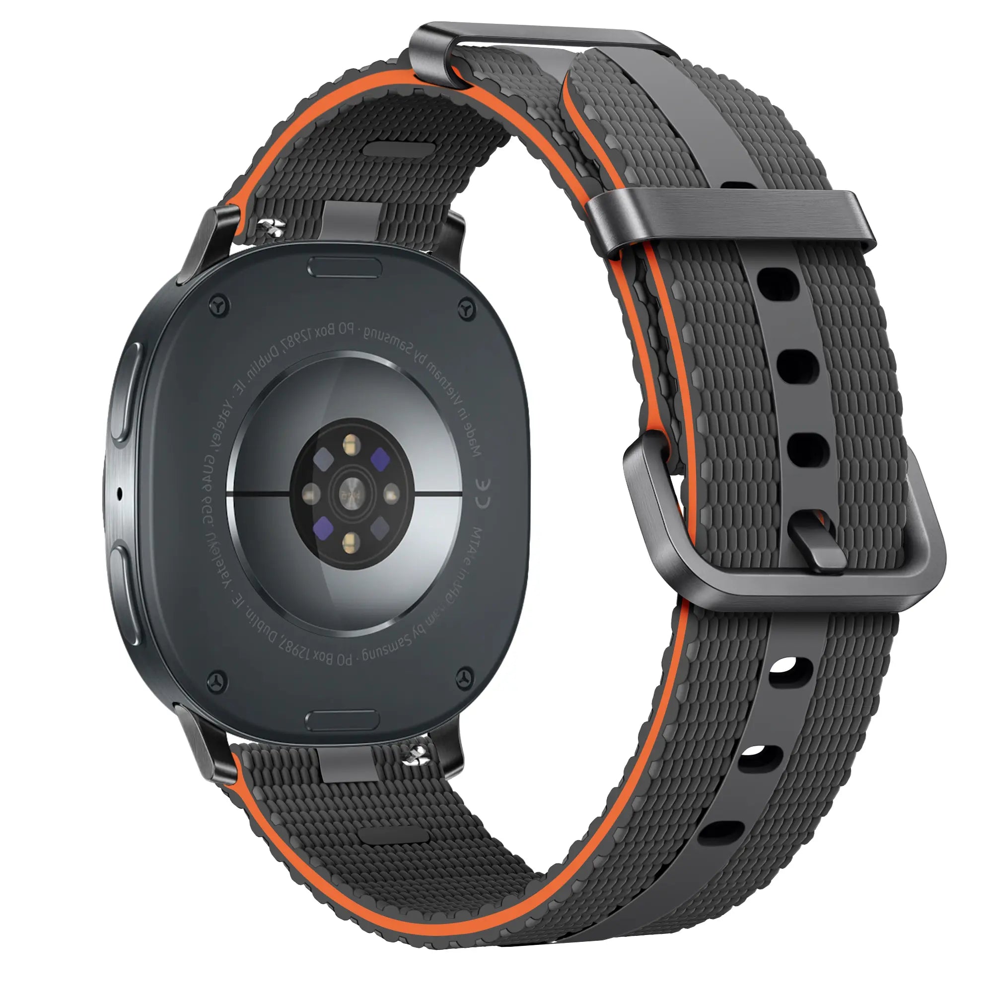 Samsung Galaxy Watch 8 Classic Silikon Active Armband (Hellgrau/Orange)