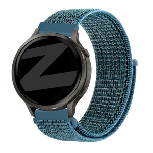 Bandz Garmin Forerunner 265s Nylon Loop Armband (Grün-Grau)