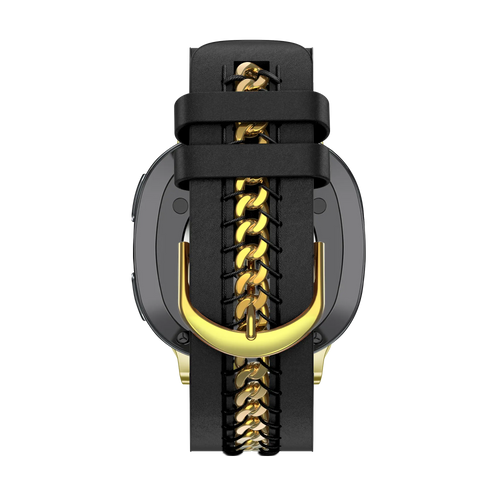 Bandz Samsung Galaxy Watch 8 - 40mm Lederarmband 'Chains' (Schwarz)