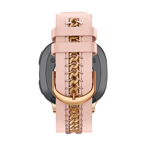 Bandz Samsung Galaxy Watch 8 - 40mm Leather Strap 'Chains' (Pink)