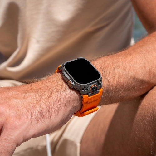 Apple Watch 'Four Claw' Silicone Strap (Orange)