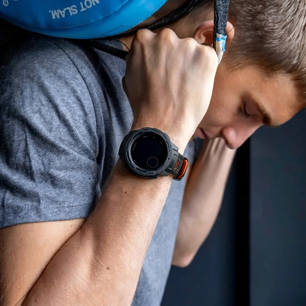 Garmin Instinct 1/2 Sportarmband (Schwarz/Rot)