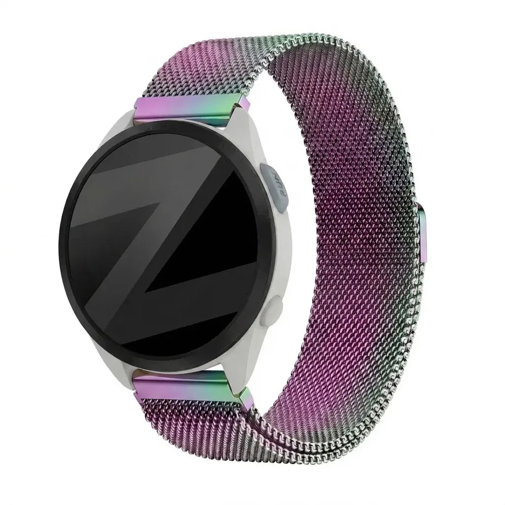 Bandz Garmin Forerunner 165 Milanese Loop Armband (Regenbogen)