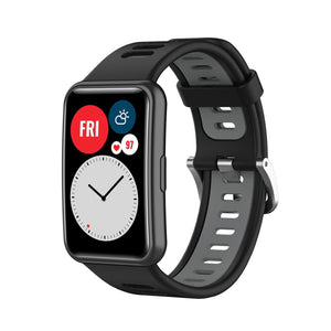 Huawei Watch Fit SE Schnalle Sport Amrband (Schwarz/Grau)