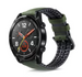 Huawei Watch GT 2 Silikon / Lederarmband (Schwarz / Grün)