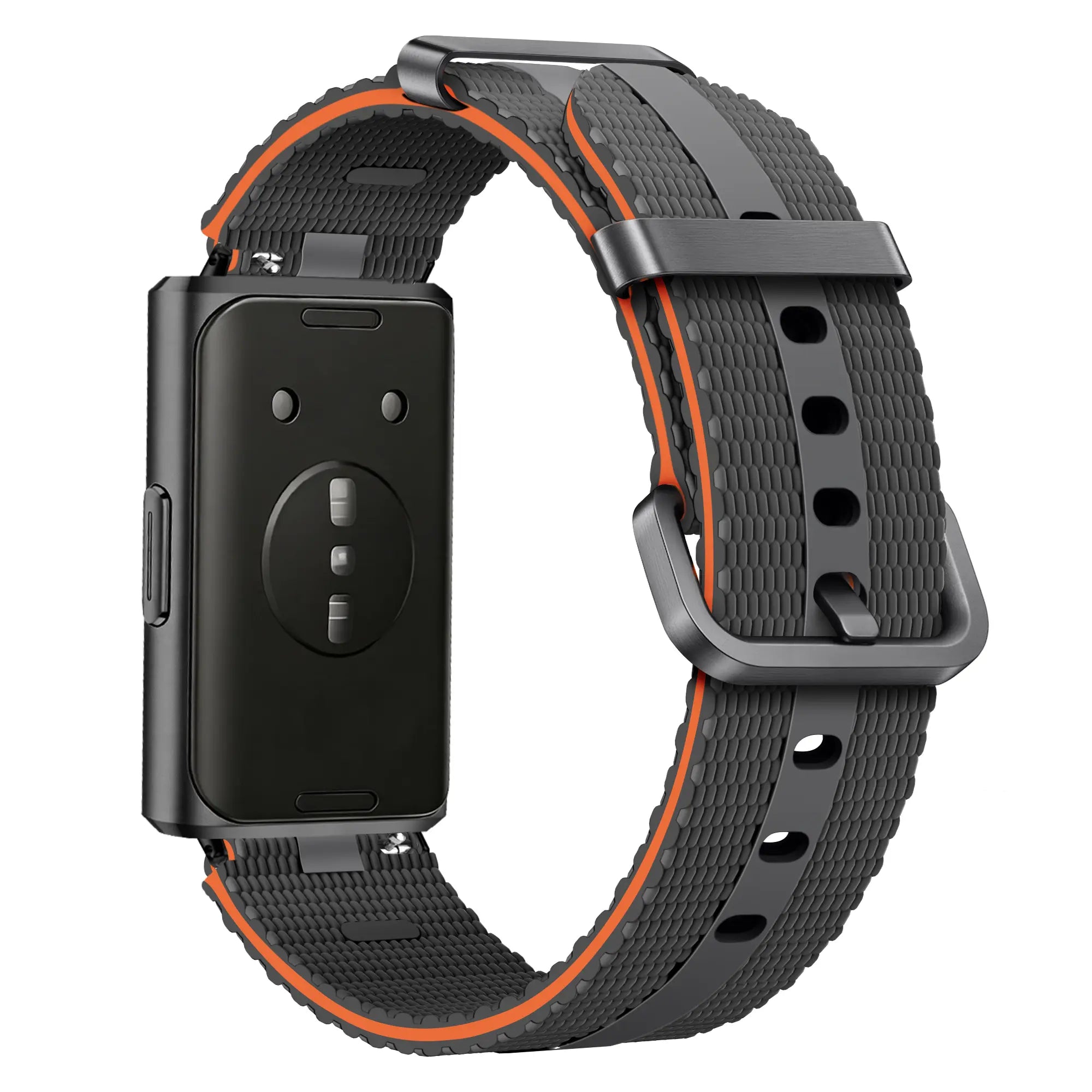 Huawei Band 11 Pro Silikon Active Armband (Hellgrau/Orange)
