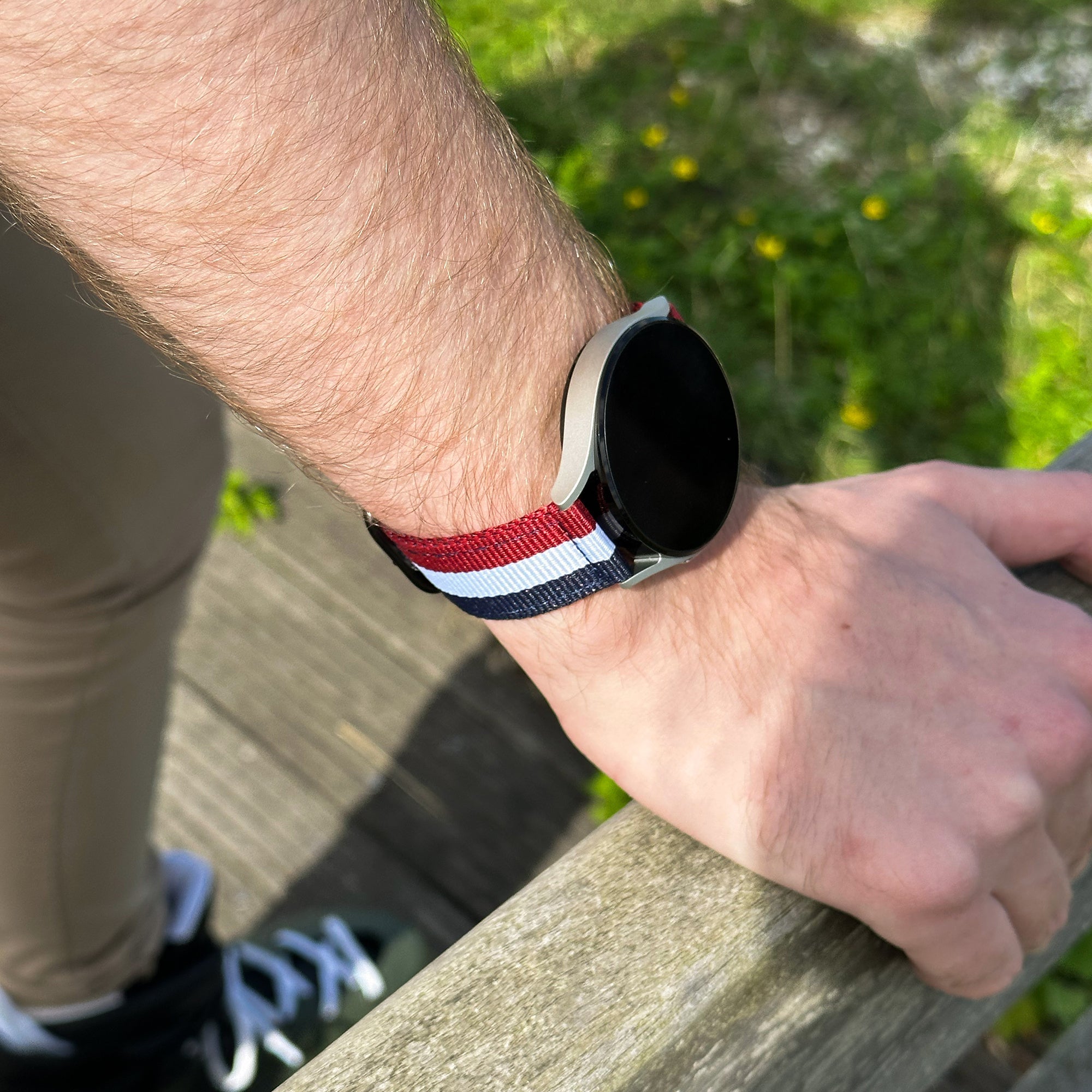 Amazfit Balance 2 Schnalle Nylonarmband (Dreifarbig)