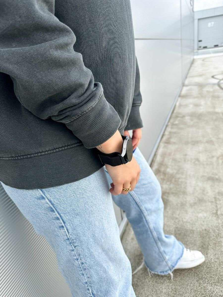 Redmi Watch 5 Lite gewebtes Nylonarmband (Schwarz)