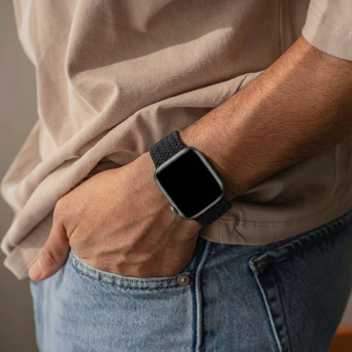 Apple Watch Braided Nylon Strap (Black)