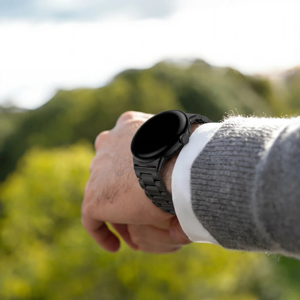 Google Pixel Watch 4 - 45mm Stahlarmband (Schwarz)