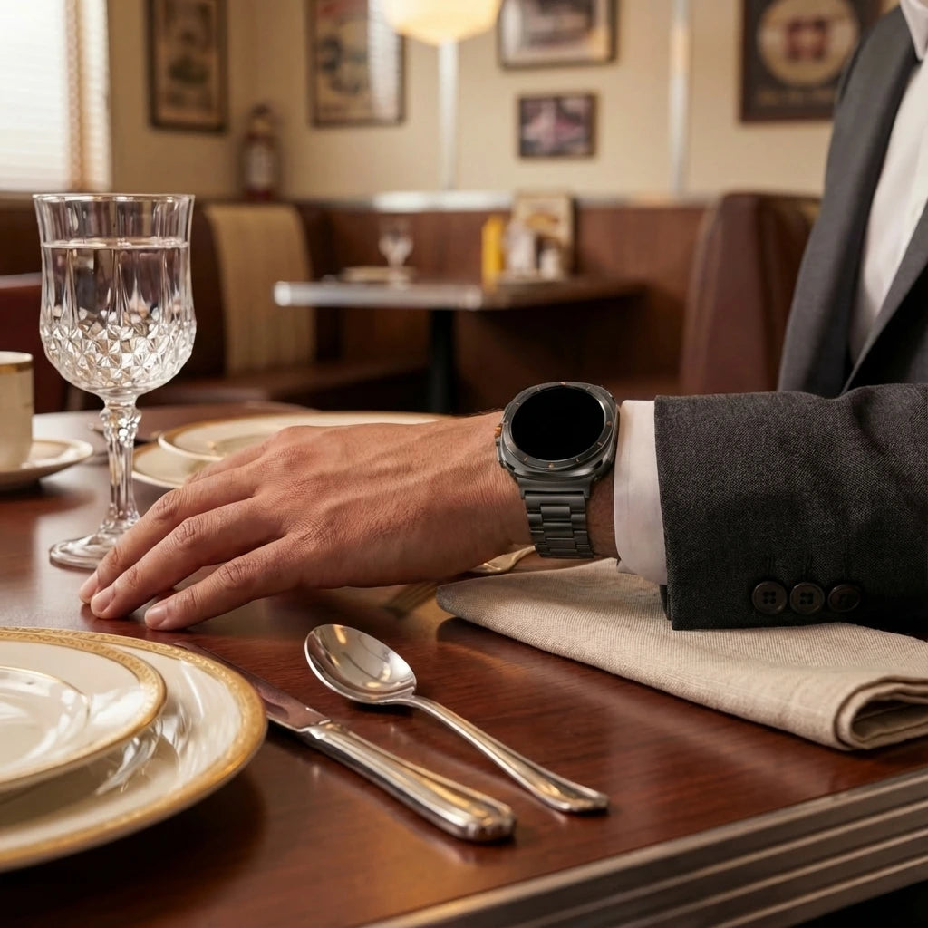 Bandz Samsung Galaxy Watch Ultra Stahlarmband 'Classic' (Schwarz)