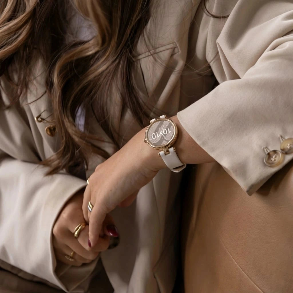 Garmin Lily Lederarmband (Weiß)