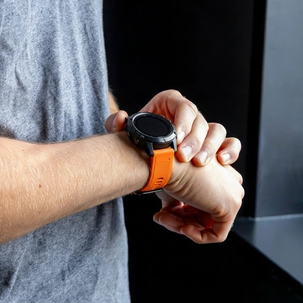 Garmin Fenix 5 (Plus) / 6 (Pro) Silikonarmband (Orange)