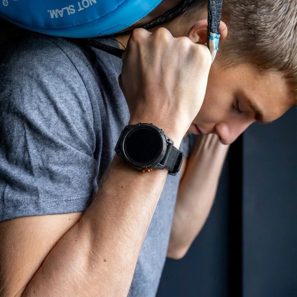 Garmin Quatix 5 / 6 / 7 Schnalle Sport Amrband (Schwarz/Grau)